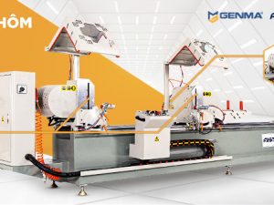 Máy cắt nhôm 2 đầu F55 8 May cat nhom 2 dau mam xoay F55 1 2