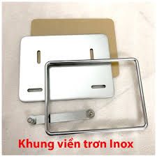 Khung biển số vuông kẹp viền trơn